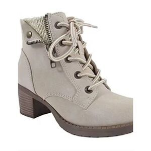 (ST1-6020) Pop Little & Big Kid Girls Venti Block Heel Lace Up Boots Sz 13